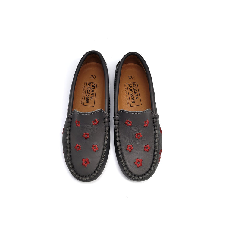 ATLANTA MOCASSIN Grey Garden Slip On Moccasin 015