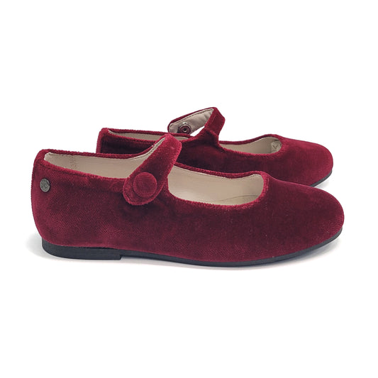 Manuela De Juan Red Jam Velvet Mary Jane S2970