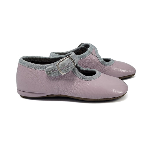 Pepe Lilac Patent Silver Trim Soft Sole Mary Jane 285