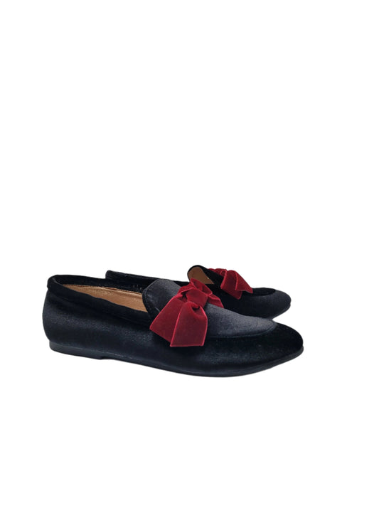 Little Legends Bow Black Velvet Maroon Bow