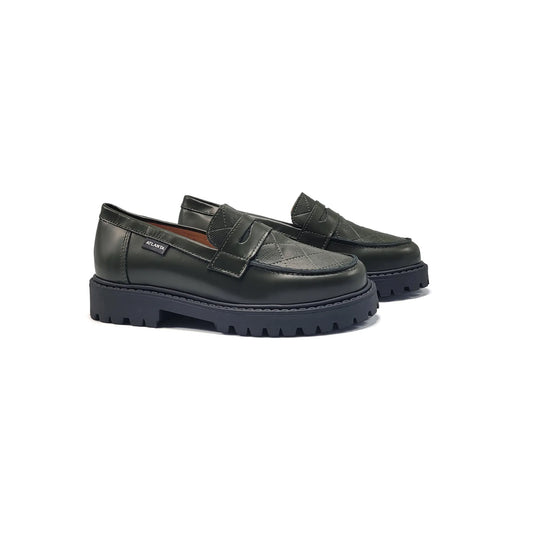 Atlanta Mocassin Green Polished Loafer 719k