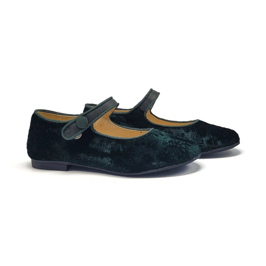 Andanines Green Floral Mary Jane 222465