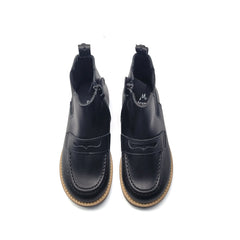MANUELA DE JUAN  Black Leather Boot S3219