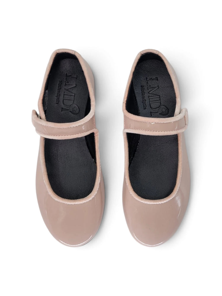 LMDI Iria Blush Patent Velvet Piping Mary Jane