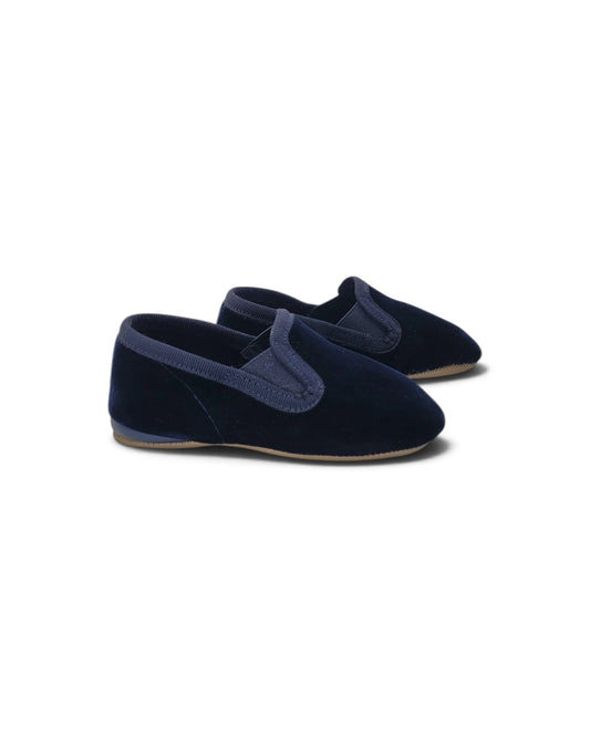 Pepe' Navy Velvet Soft Smoking Slip On