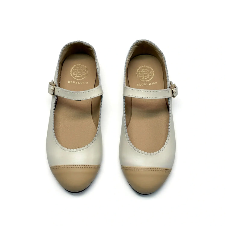 Blublonc cora milky latte mary jane shoes fast shipping