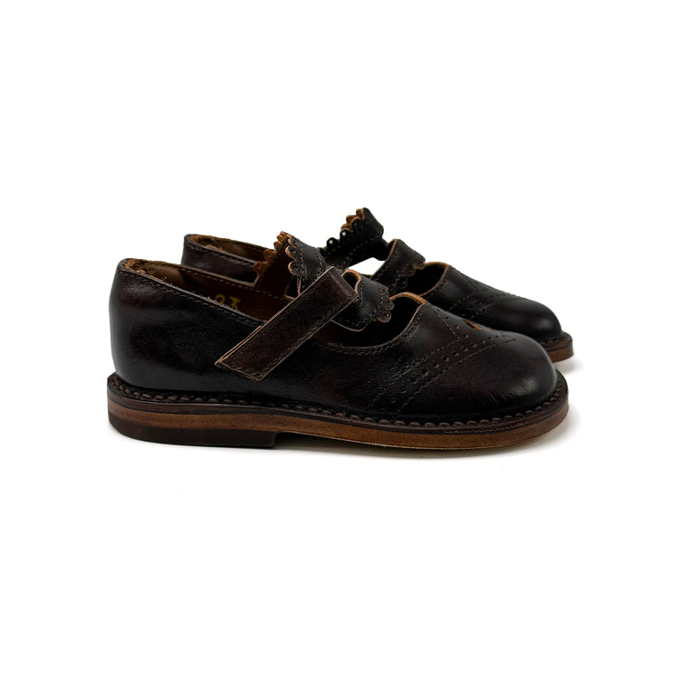 Pepe' Brushed Brown Vintage Mary Jane