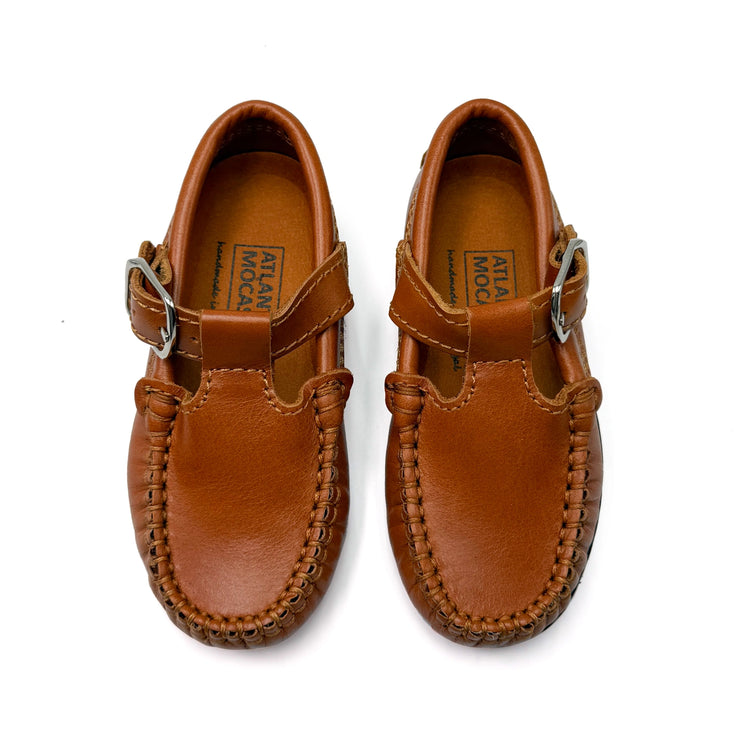 Atlanta Mocassin Camel Sierra T Strap Moccasin 034