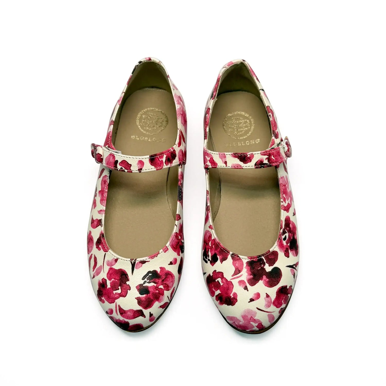 Blublonc ciara pink flower mary jane shoes fast shipping