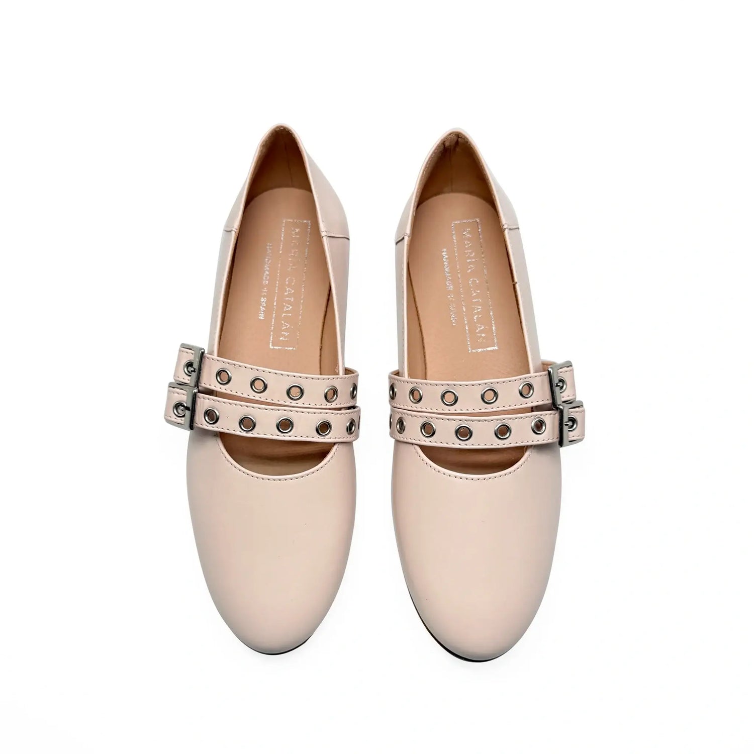 Baby pink mary jane shoes handmade in spain fast shipping