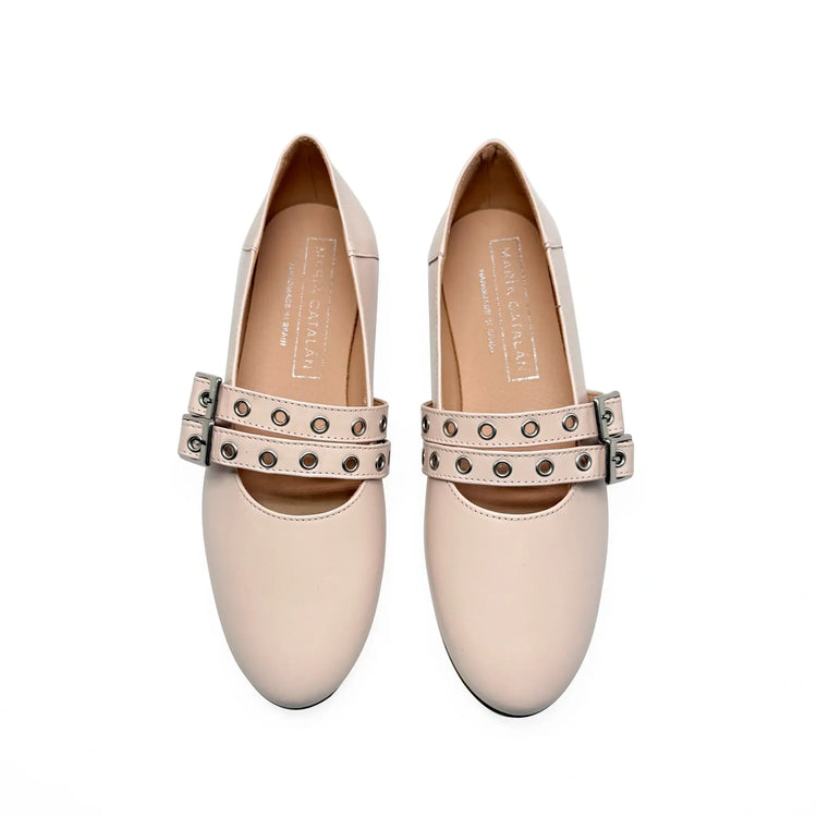 Baby pink mary jane shoes handmade in spain fast shipping