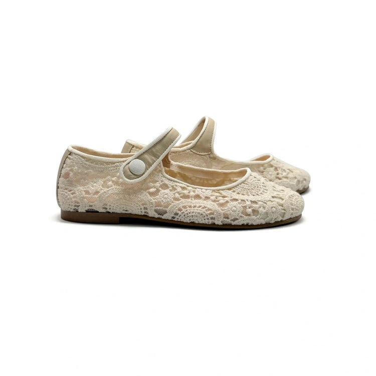 Maria catalan ivory lace mary jane shoes fast shipping