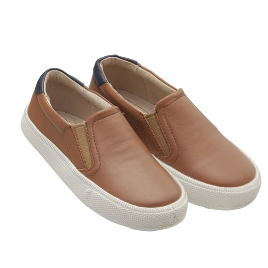 Old Soles Tan Leather Slip On Sneaker 6097