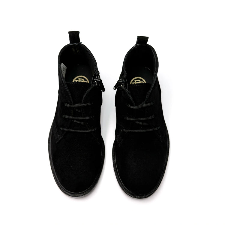Blublonc Merle Rich Black Suede Bootie