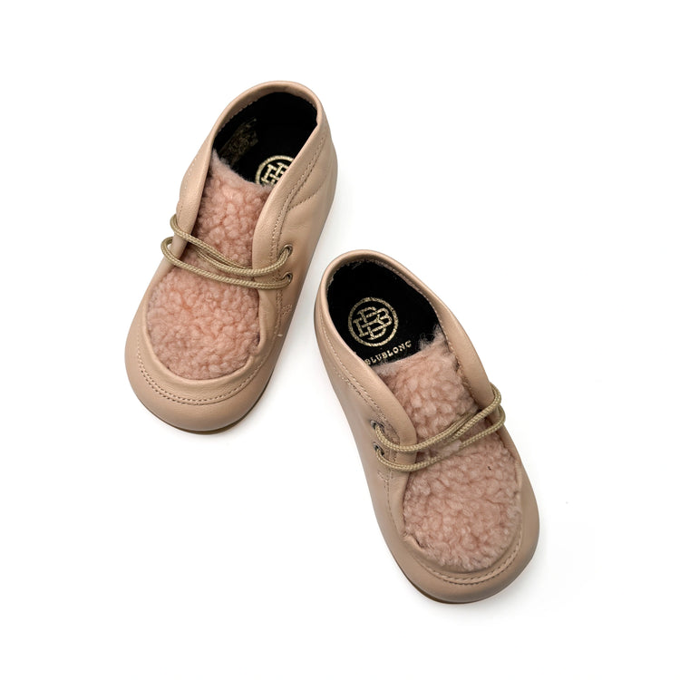 Blublonc Bae Light Pink Fur First Walker Bootie