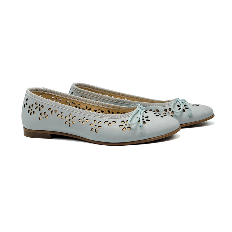 Andanines Mint Flower Cut Out Ballet Flat 251346