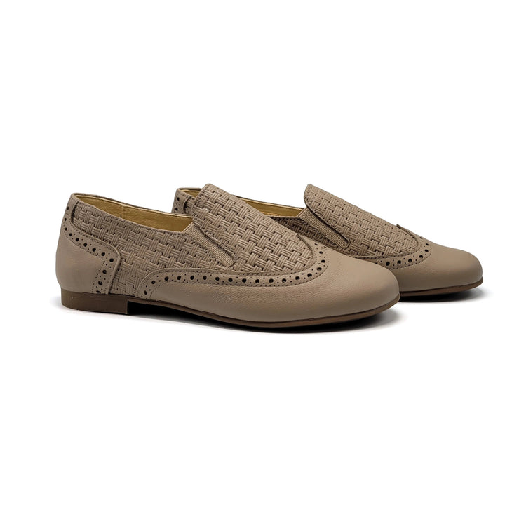 Andanines Taupe Basket Smoking Shoe 241552