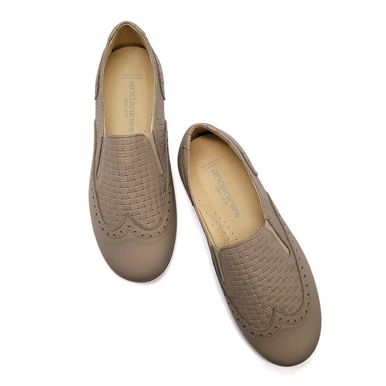 Andanines Taupe Basket Smoking Shoe 241552