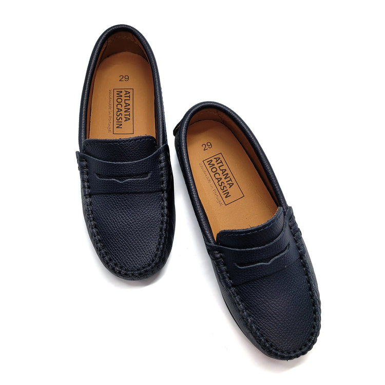 Atlanta Mocassin Navy Grain Penny Loafer 032