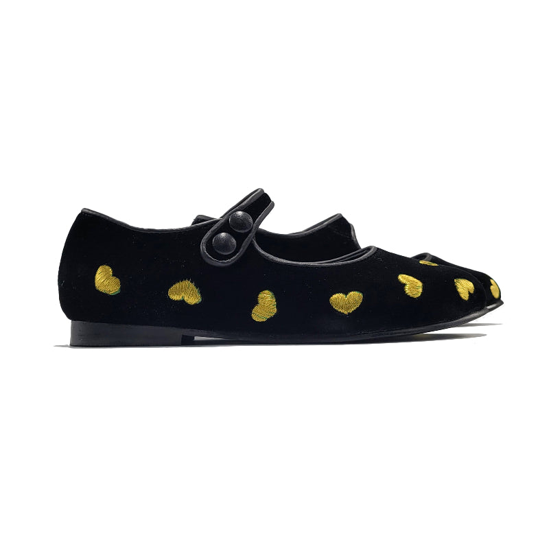 Geppettos-Black-Gold-Heart-shoes-GIRLS