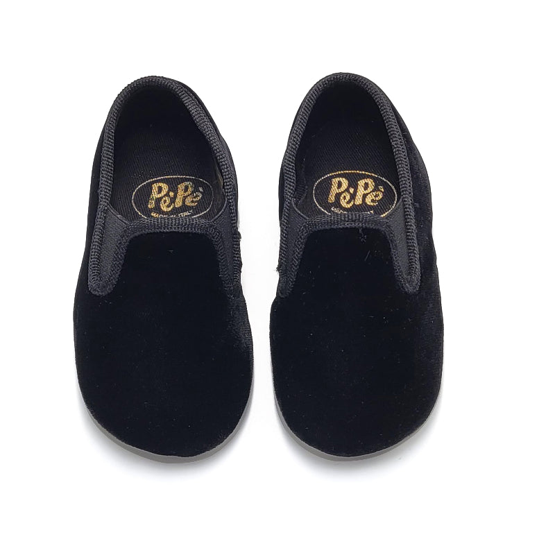 Pepe’-Black-Velvet-Smoking-Slip-On-GIRLS