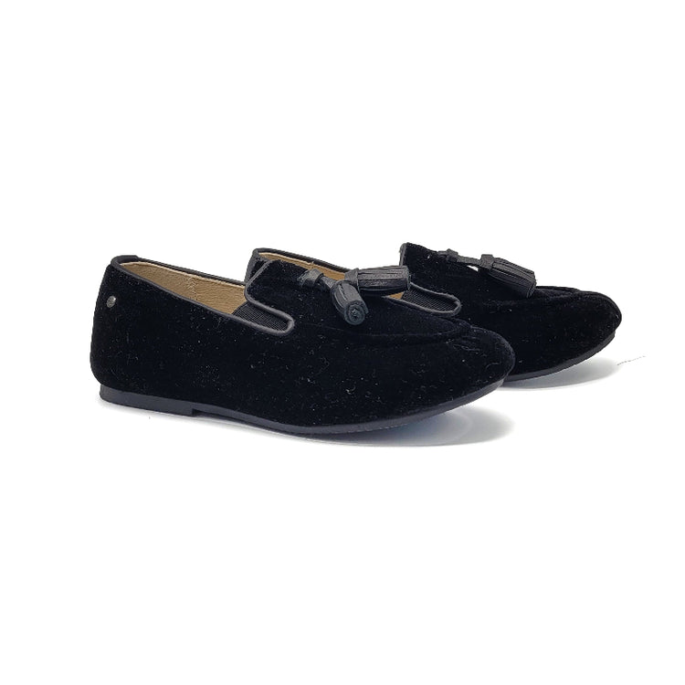 Manuela-De-Juan-Black-Velvet-Tassel-Slip-On-BOYS