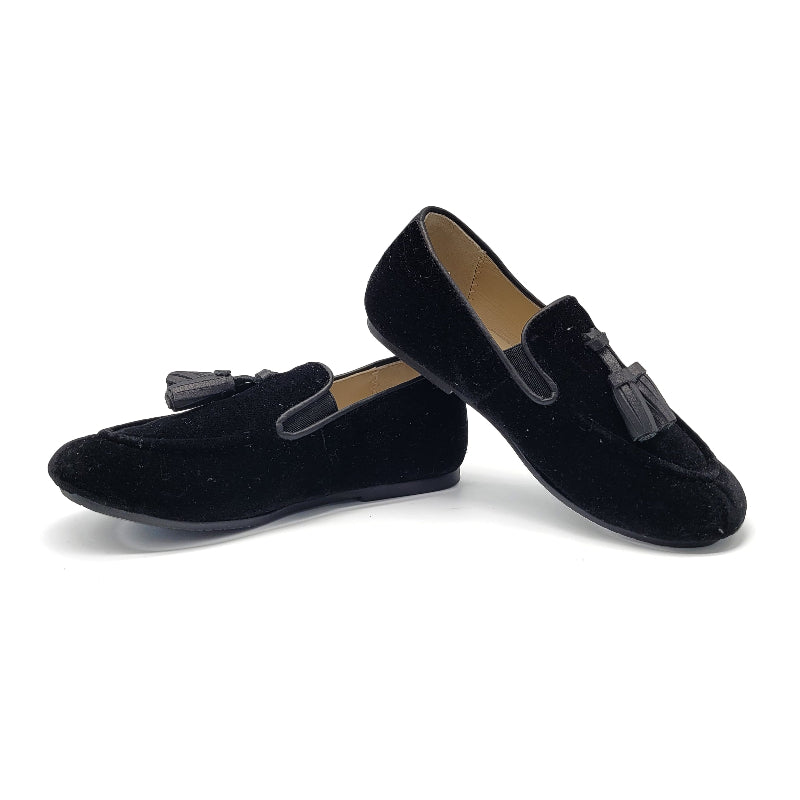 Manuela-De-Juan-Black-Velvet-Tassel-Slip-On-BOYS