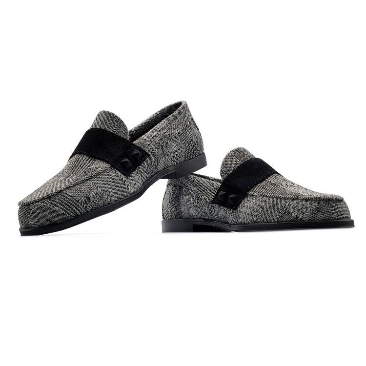 Blublonc-Holly-Black-and-White-Tweed-Loafer-GIRLS