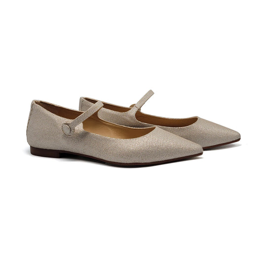 gold linen adult mary jane 