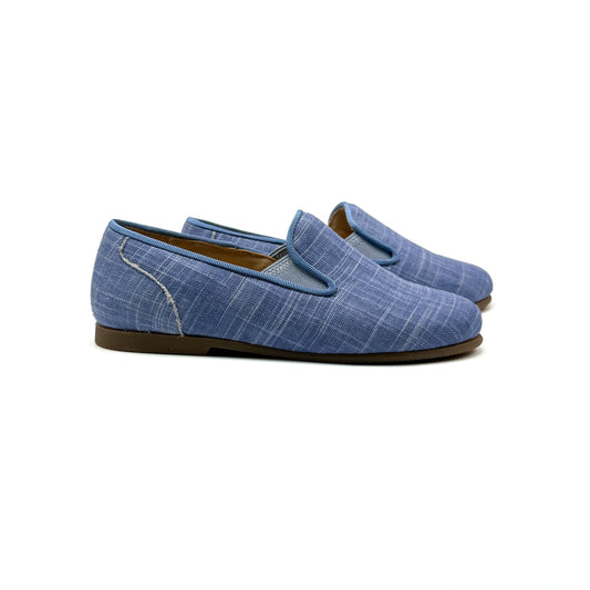 Maria catalan blue textured smoking shoe flats fast shipping