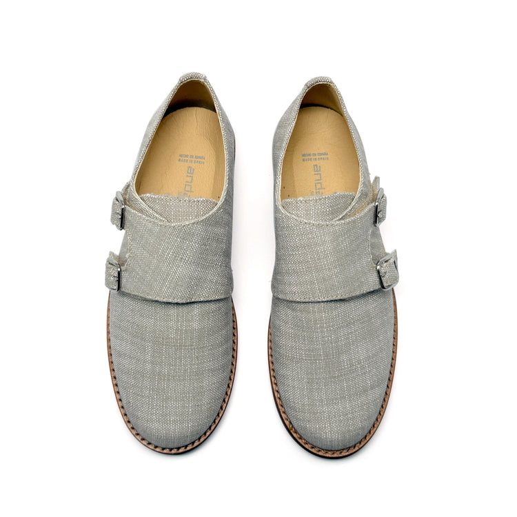 Andanines natural fabric monk dress shoe fast shipping