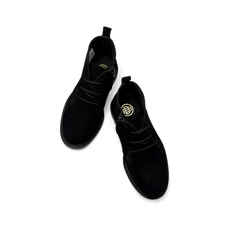 Blublonc Merle Rich Black Suede Bootie