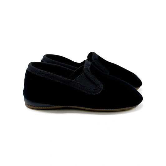 Pepe' Navy Velvet Soft Smoking Slip On