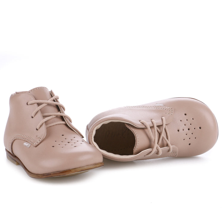 Emel Stone Taupe Lace Baby Shoe E1426