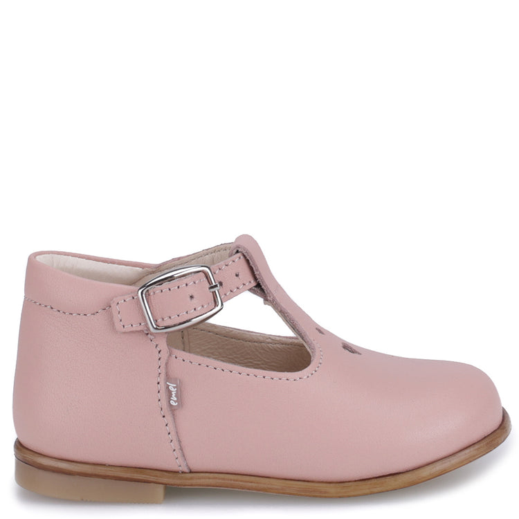 Emel Pink Hearts T-Strap Baby Shoe 2330