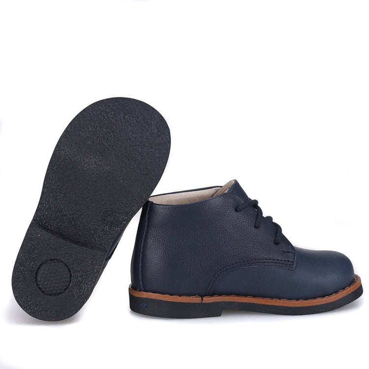 Emel Navy Pebbled Baby Bootie E2412