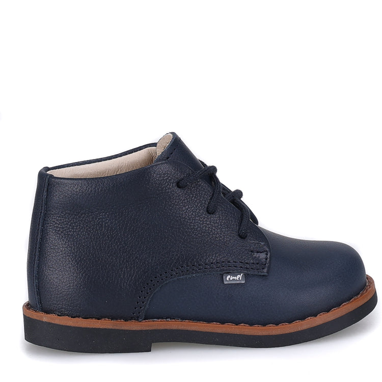 Emel Navy Pebbled Baby Bootie E2412