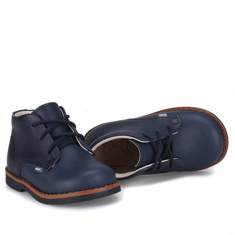 Emel Navy Pebbled Baby Bootie E2412