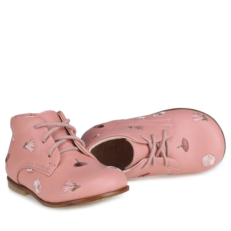 salmon pink flowers sneaker