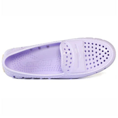 Purple slide sandal on a white background