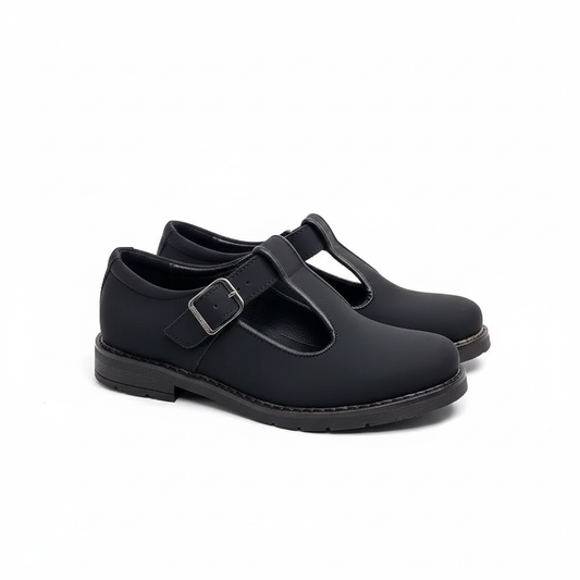 Blublonc Daily Black Gum Shadowfax Chunky  T-Strap