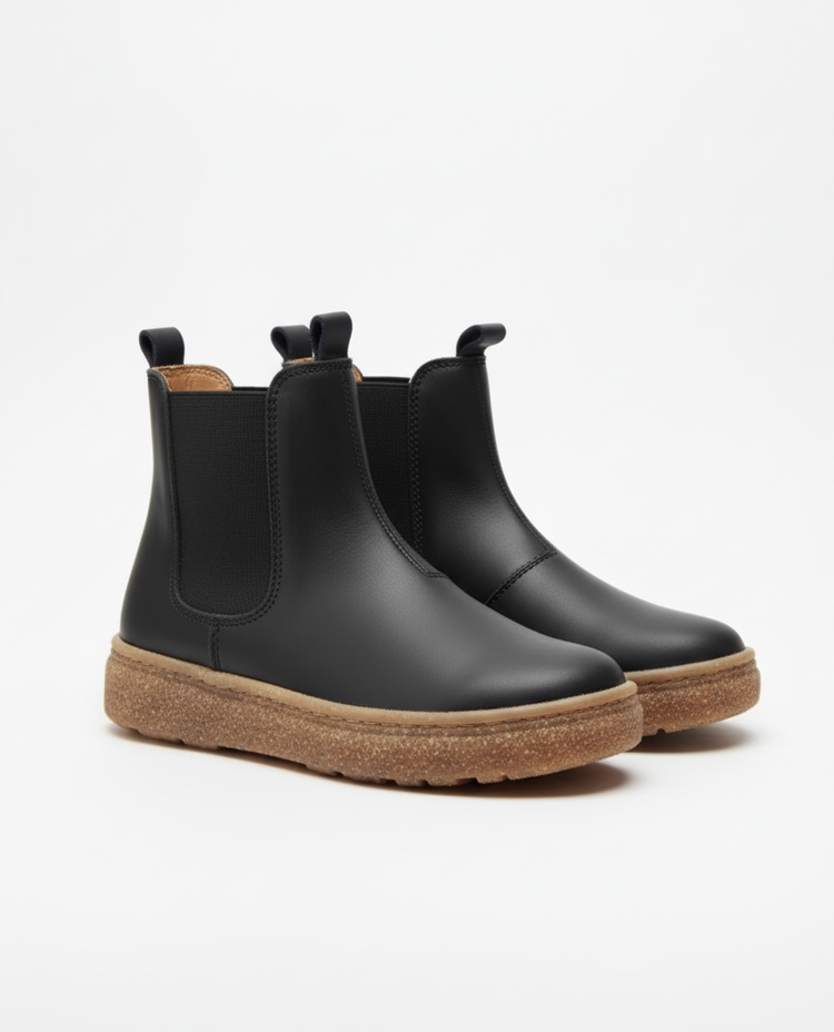 Falcotto Figus Black Leather Slip On Bootie