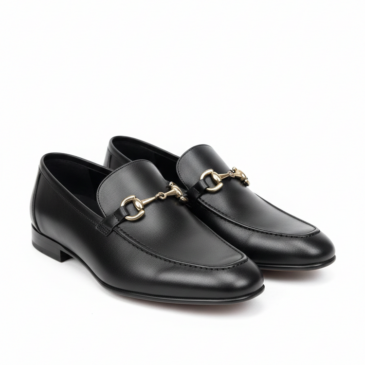 Andanines Black Leather Loafer 192776