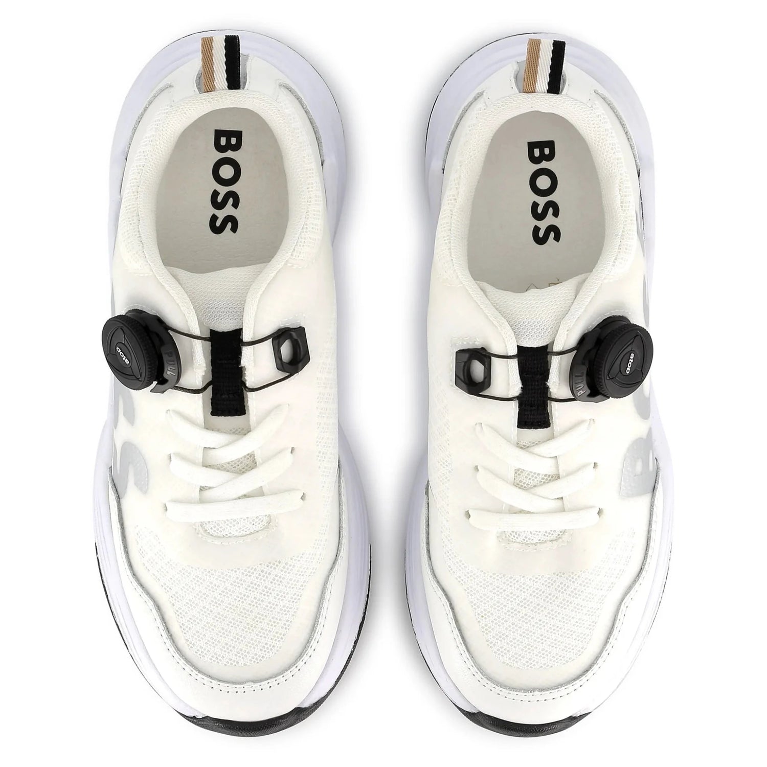 Hugo Boss Cream Silver Lace Sneaker J51661