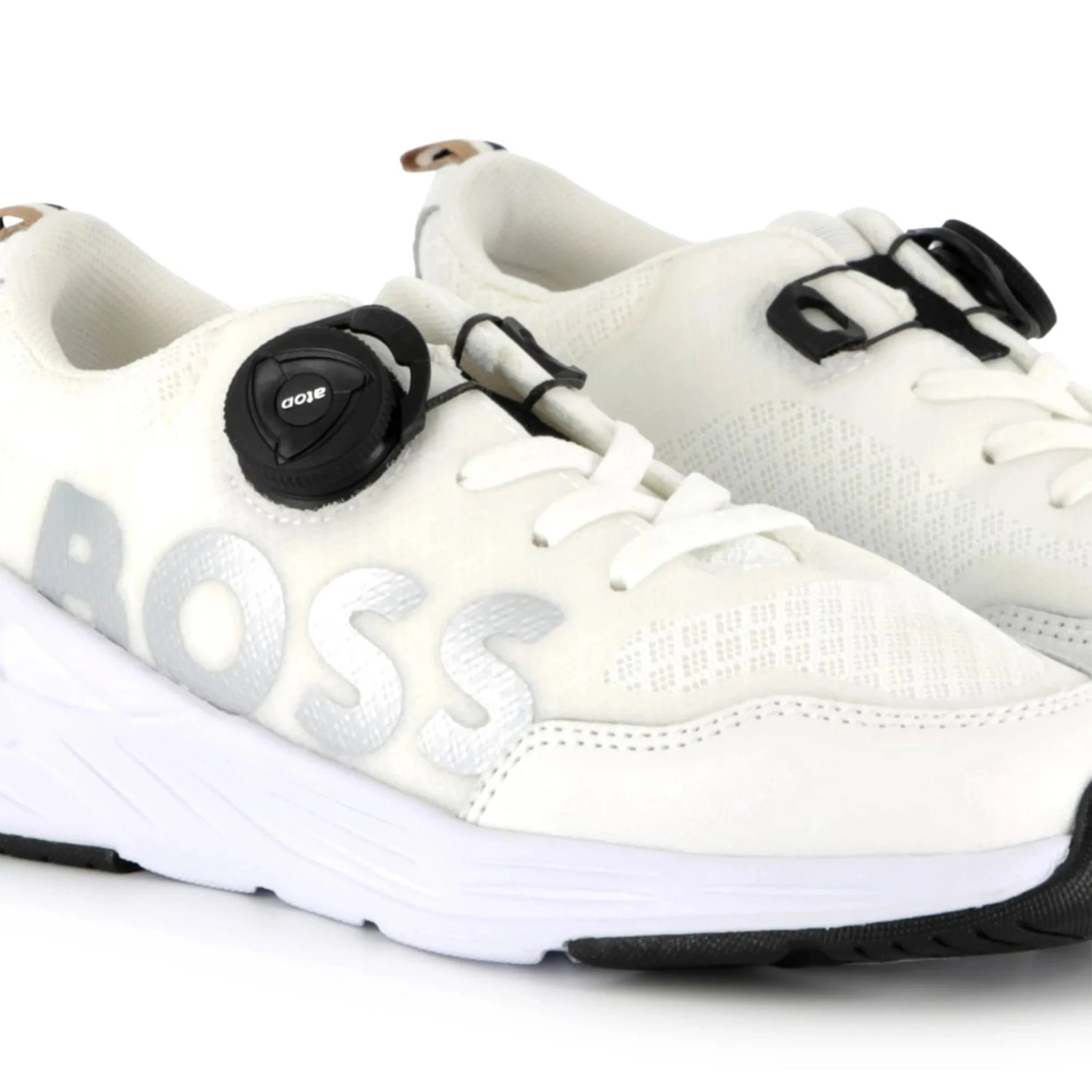 Hugo Boss Cream Silver Lace Sneaker J51661