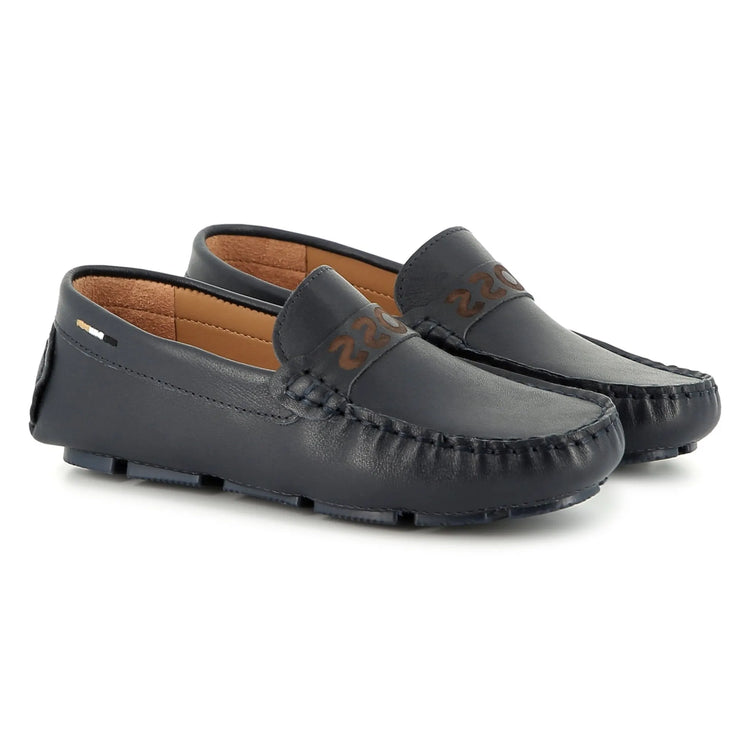 Hugo Boss Navy Tan Loafer J51651