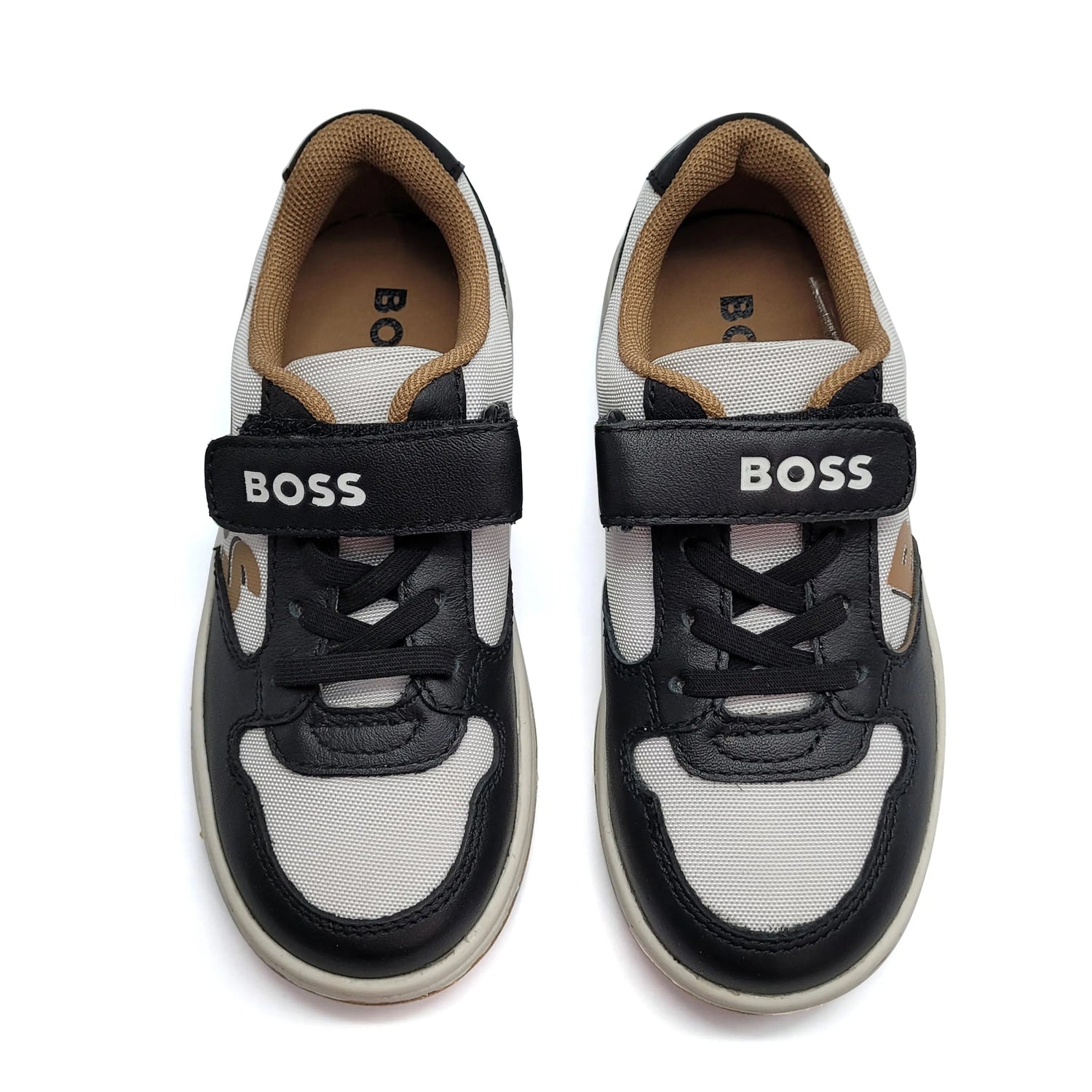 Hugo Boss Tan Black Velcro Sneaker J50875