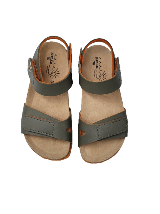 SHOE B 76-5106A4-velcro Sandal - kahki orange