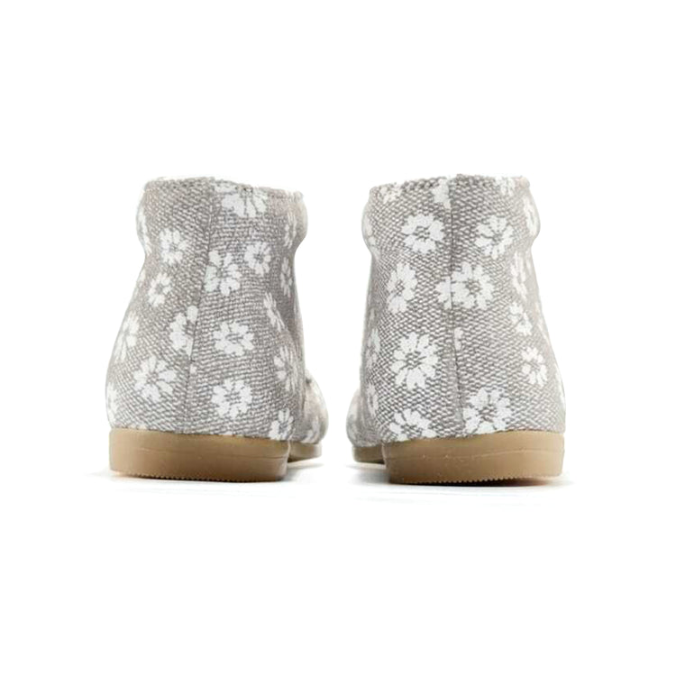 Pepe' Two Daisy Beige Lace Up Bootie