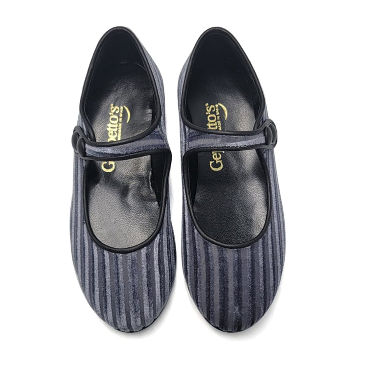 Geppettos Slate (Blue/Grey) Velvet Mary Jane GP0582